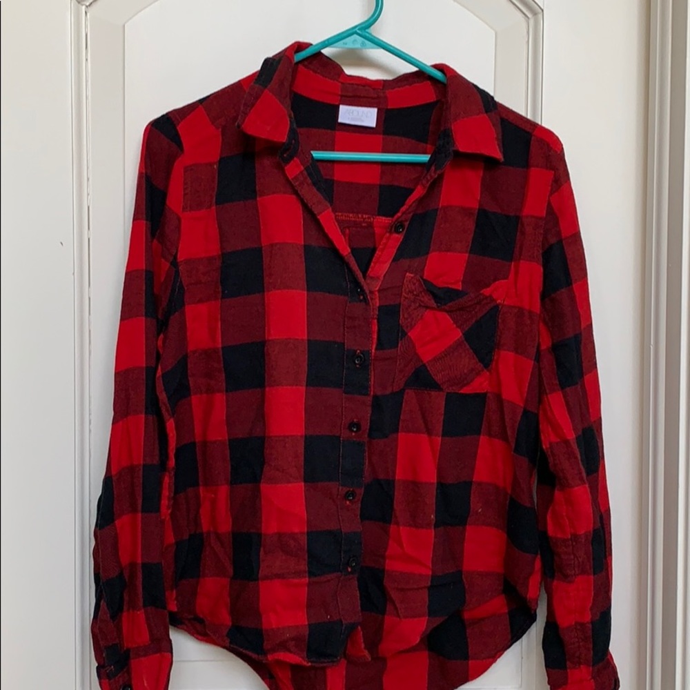 Red/Black Buffalo Heck Button Down- Size S
